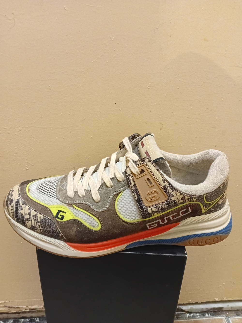 Gucci Men’s Multicolor Rhyton-Style Athletic Sneaker